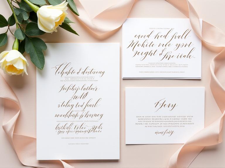 Hochzeitspapeterie und Event Signage mit Kalligrafie